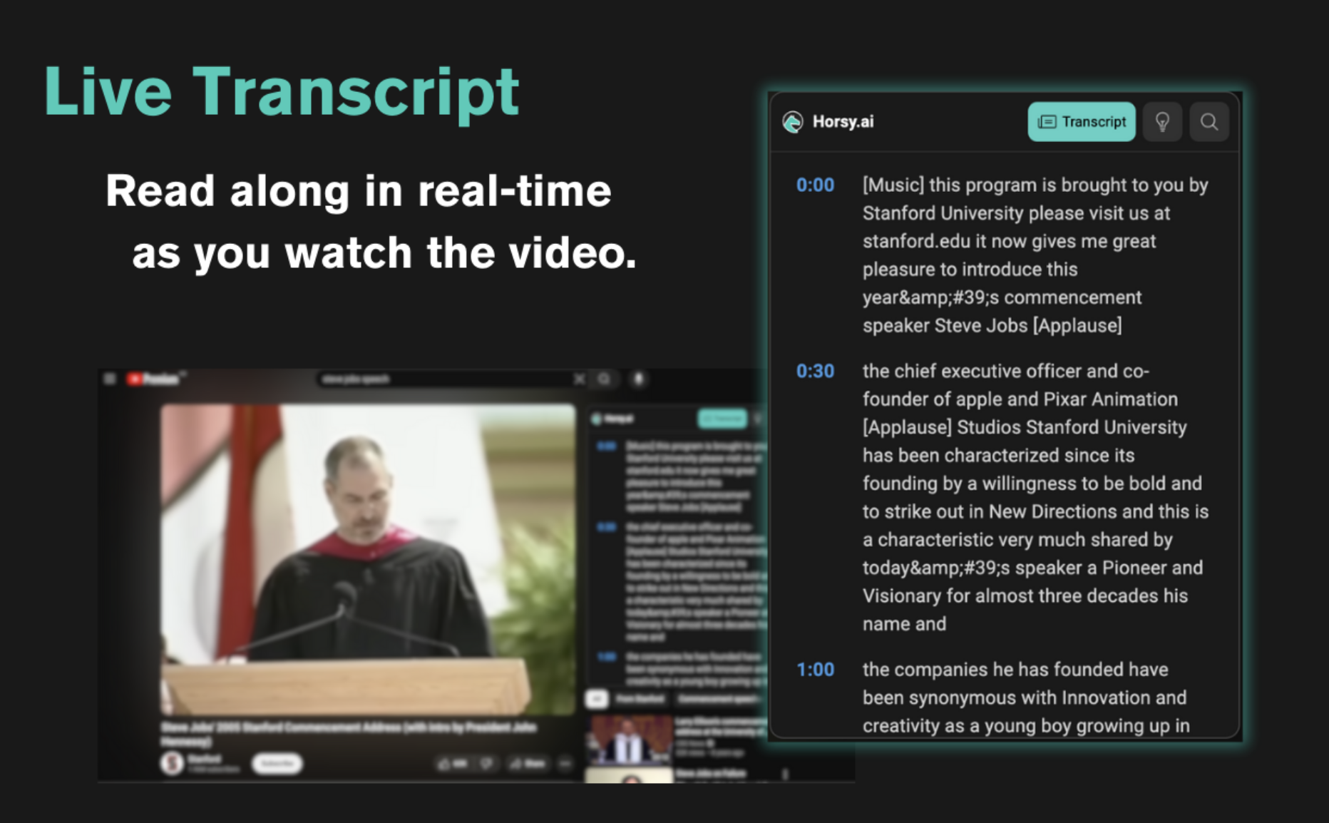 Live Transcript Interface